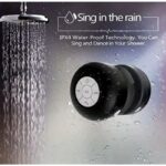 ⁦سبيكر  لاسلكي مضاد للماء ومستقبل للمكالمات وسماع الموسيقى - مضاد للماء ومحمول - يعمل بالبلوتوث - يمكن استخدامه في السيارة  او الحمام  - لون أسود⁩ - الصورة ⁦4⁩