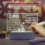 شاشة LED للكتابة عليها بخط اليد مع مصباح ليلي يمكن شحنها بسلك USB