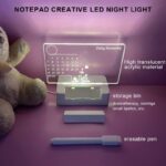 ⁦شاشة LED للكتابة عليها بخط اليد مع مصباح ليلي يمكن شحنها بسلك USB⁩ - الصورة ⁦4⁩