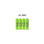 بطارية شحن عدد 4 حجم قلم (AA 3800) ميللي أمبير