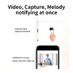 ⁦جرس باب لاسلكي Mini Wifi ذات كاميرا خارجية لاسلكية - صوت ثنائي الاتجاه - ميكروفون مدمج - رؤية ليلية - يعمل من خلال تطبيق X Smart Home⁩ - الصورة ⁦3⁩