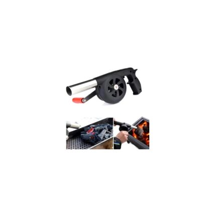 مروحة هواء يدوية للشواء محمولة باليد من الستانلس ستيل المقاوم للصدأ جودة عالية سهل التشغيل وآمن عند الاستخدام في النزهات وحفلات الشواء