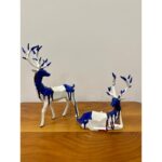 ⁦زوج عزلان ابيض مخطط ازرق⁩ - الصورة ⁦4⁩