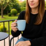 مج بورسلان سعة 300 مل لون أزرق فاتح