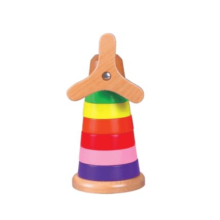 لعبة أحجية خشبية برج هانوي لتنشيط العقل - 6 حلقات