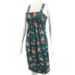 ⁦فستان صيفي قصير للنساء مورد لون أخضر One Size⁩ - الصورة ⁦4⁩