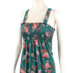 ⁦فستان صيفي قصير للنساء مورد لون أخضر One Size⁩ - الصورة ⁦5⁩