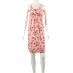 ⁦فستان صيفي قصير للنساء مورد لون زهري One Size⁩ - الصورة ⁦3⁩