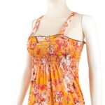 ⁦فستان صيفي قصير للنساء مورد لون اصفر One Size⁩ - الصورة ⁦4⁩