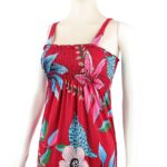 ⁦فستان صيفي قصير للنساء مورد لون خمري One Size⁩ - الصورة ⁦5⁩