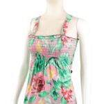 ⁦فستان صيفي قصير للنساء مورد لون أخضر One Size⁩ - الصورة ⁦5⁩