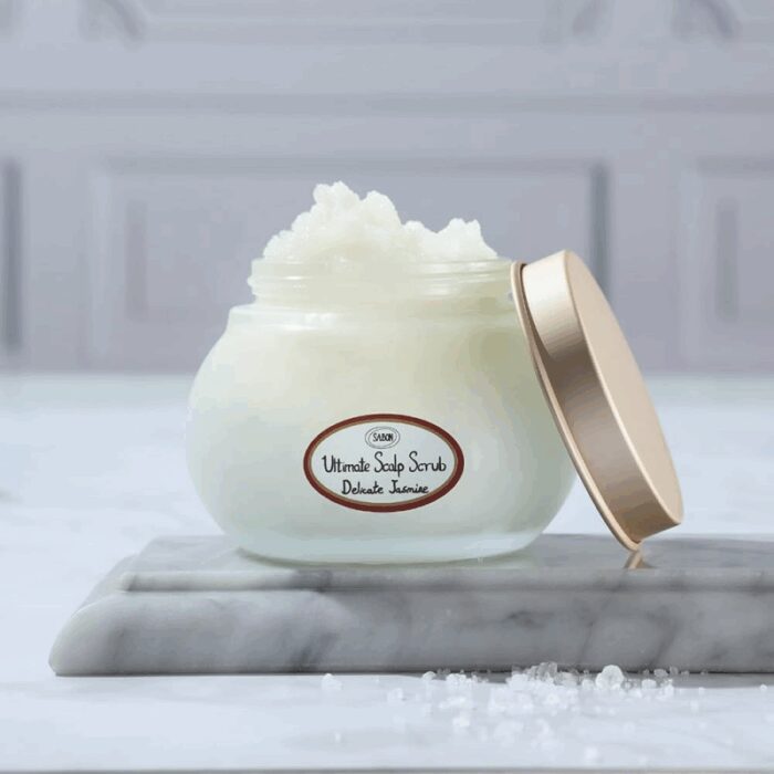 ⁦سابون مقشر فائق لفروة الرأس برائحة الياسمين الناعم مقشر ملح البحر الميت لشعر صحي⁩ - الصورة ⁦2⁩