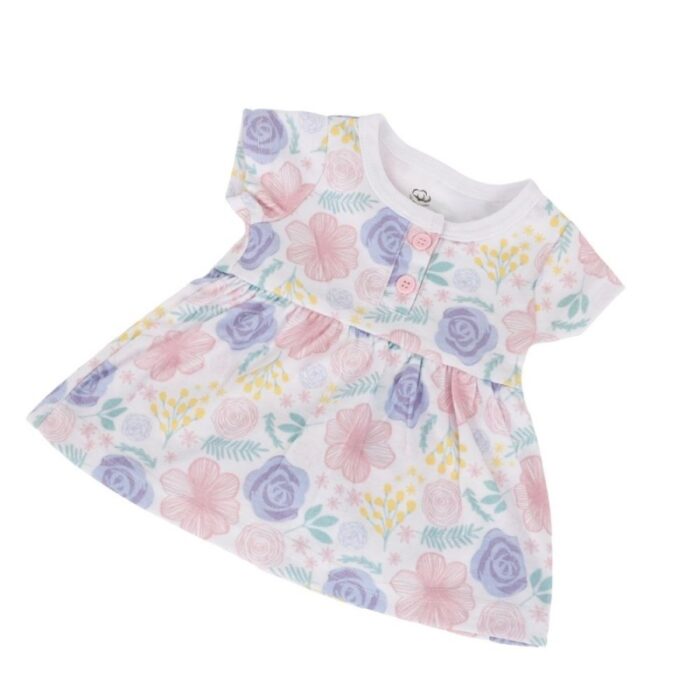 ⁦فستان مورد للأطفال لون بنفسجي⁩ - الصورة ⁦2⁩