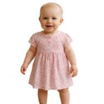 ⁦فستان مورد للأطفال لون زهري⁩ - الصورة ⁦4⁩