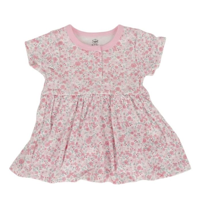 ⁦فستان مورد للأطفال لون زهري⁩ - الصورة ⁦5⁩