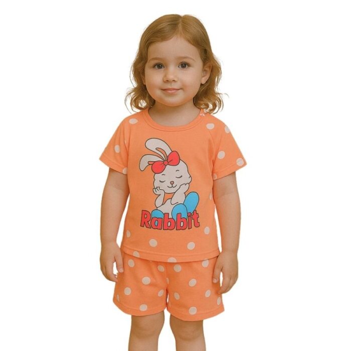 ⁦طقم قطعتين لون برتقالي⁩ - الصورة ⁦2⁩