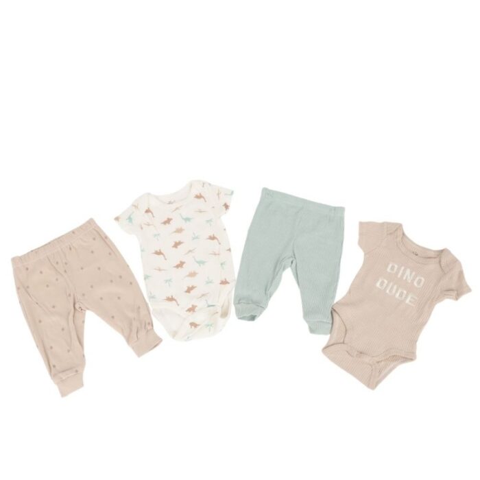 ⁦طقمين للأطفال 4 قطع لون بيج⁩ - الصورة ⁦3⁩