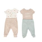 ⁦طقمين للأطفال 4 قطع لون بيج⁩ - الصورة ⁦4⁩