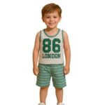 ⁦طقم قطعتين للأطفال لون أخضر⁩ - الصورة ⁦3⁩