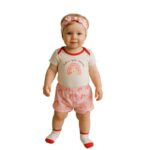 ⁦طقم للأطفال 4 قطع لون زهري⁩ - الصورة ⁦2⁩