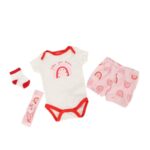 ⁦طقم للأطفال 4 قطع لون زهري⁩ - الصورة ⁦3⁩