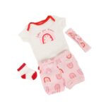 ⁦طقم للأطفال 4 قطع لون زهري⁩ - الصورة ⁦4⁩