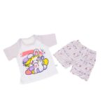 ⁦طقم قطعتين لون أبيض ونهدي⁩ - الصورة ⁦3⁩