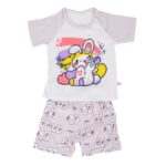 ⁦طقم قطعتين لون أبيض ونهدي⁩ - الصورة ⁦4⁩