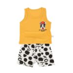 ⁦طقم قطعتين للأطفال لون أصفر وأبيض⁩ - الصورة ⁦4⁩