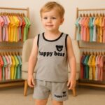 ⁦طقم قطعتين للأطفال لون سكني⁩ - الصورة ⁦4⁩