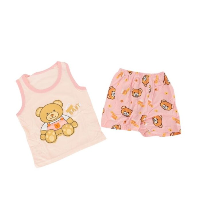 ⁦طقم قطعتين للأطفال لون زهري فاتح⁩ - الصورة ⁦3⁩