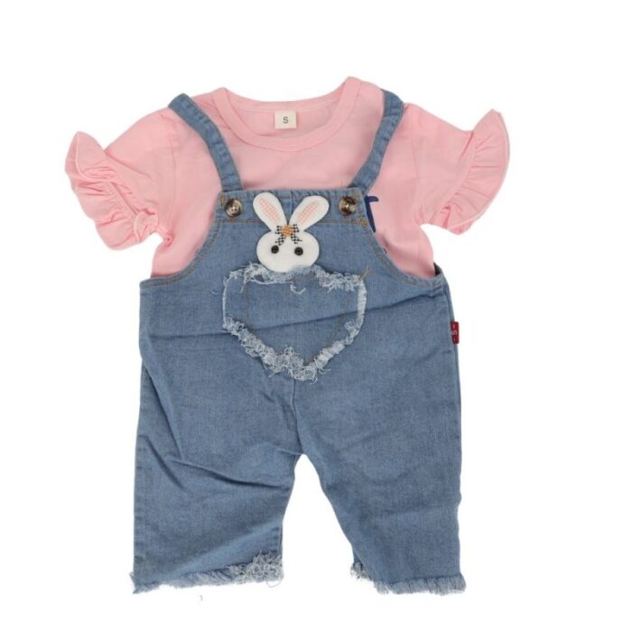 103382810_68335bc340679 طقم قطعتين أفرهول للأطفال لون أزرق و زهري فاتح - الصورة 1