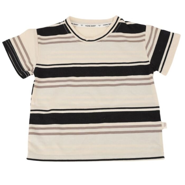 ⁦طقم أفرهول للأطفال لون أسود وبيج⁩ - الصورة ⁦4⁩