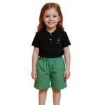 ⁦طقم قطعتين للأطفال لون أسود و أخضر⁩ - الصورة ⁦2⁩