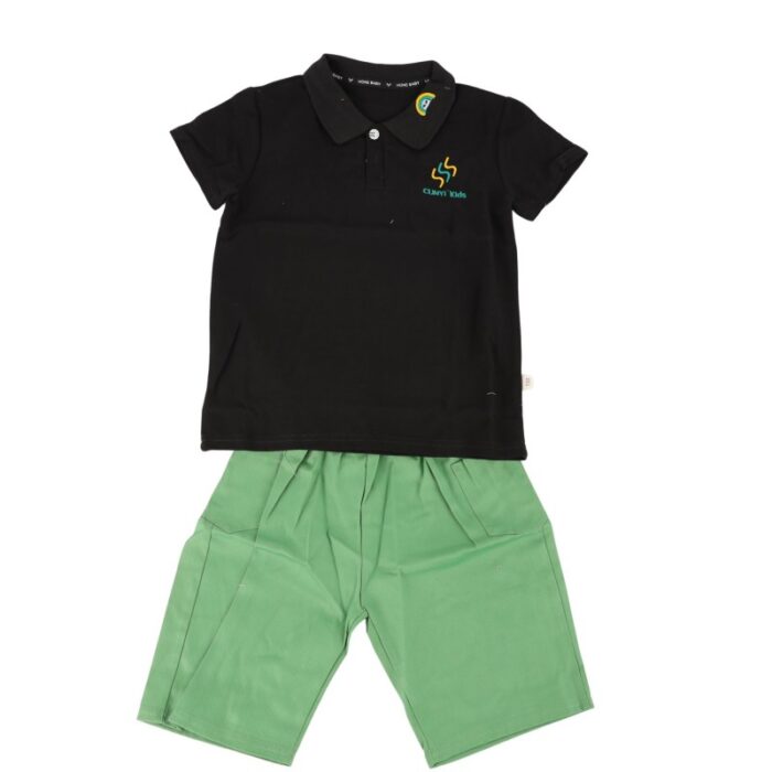 ⁦طقم قطعتين للأطفال لون أسود و أخضر⁩ - الصورة ⁦3⁩