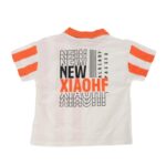 ⁦طقم قطعتين شورت وبلوزة نص كم للأطفال لون أزرق و برتقالي⁩ - الصورة ⁦6⁩