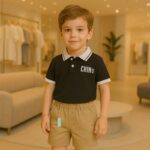 ⁦طقم قطعتين للأطفال لون أسود⁩ - الصورة ⁦3⁩