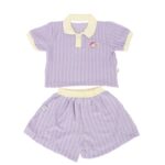 ⁦طقم قطعتين للأطفال لون بنفسجي⁩ - الصورة ⁦3⁩