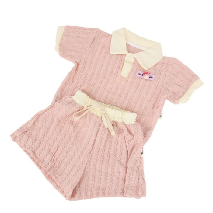 ⁦طقم قطعتين للأطفال لون زهري⁩ - الصورة ⁦6⁩