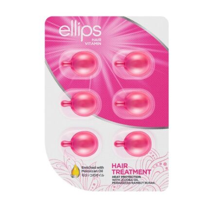 Ellips كبسولات للشعر للحماية من الحرارة ولمعان صحي من إليبس ( 6 كبسولات ) من إليبس