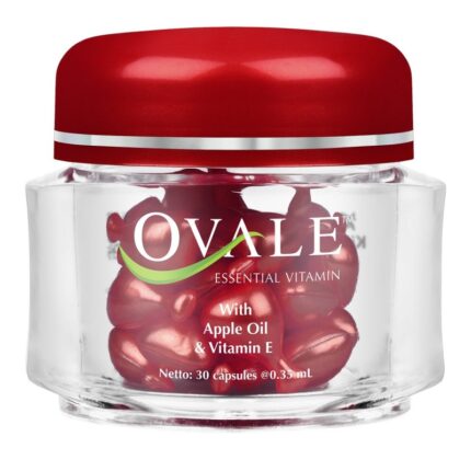 كبسولات أوفالي لتجديد البشرة فيتامينات للوجه 30 كبسولة Ovale Essential Vitamin With Apple Oil and Vitamin E