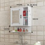 خزانة خشبية مع مرآة 55*16.5*44 سم