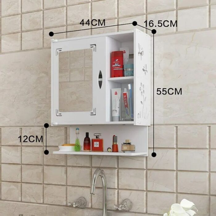 103382934_68335d302501c خزانة خشبية مع مرآة 55*16.5*44 سم - الصورة 1