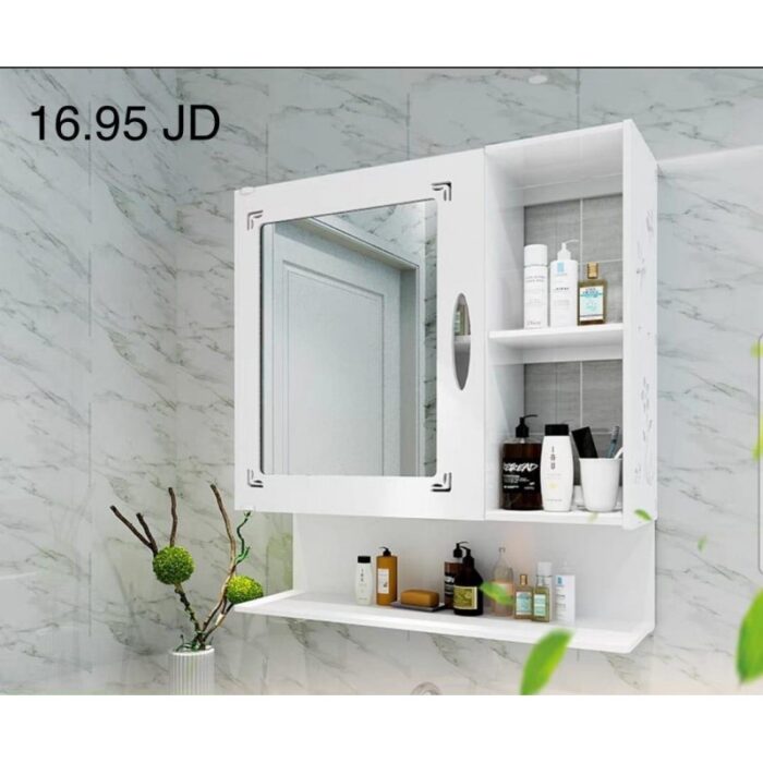 ⁦خزانة خشبية مع مرآة 55*16.5*44 سم⁩ - الصورة ⁦3⁩