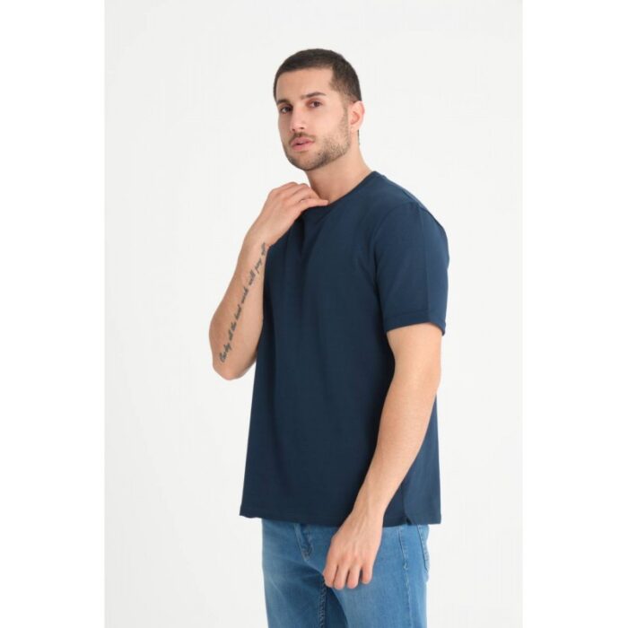 103383039_68335da9cf64c تيشيرت سلم فيت قطني 2 خيط عالي الجودة صناعة تركية - الصورة 1