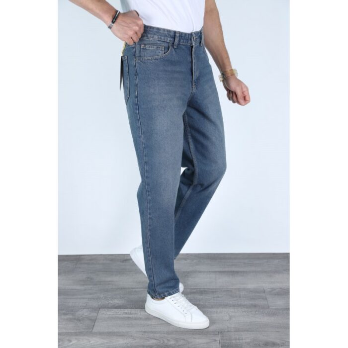 ⁦جينز موديل بوي فرند سرج عالي وجينز بدون ليكرا صناعة تركية⁩ - الصورة ⁦2⁩