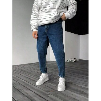 جينز موديل بوي فرند سرج عالي وجينز بدون ليكرا صناعة تركية