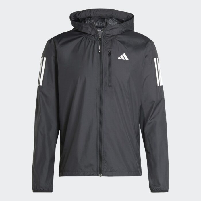 ⁦adidas Men's Running Own the Run Jacket - Black⁩ - الصورة ⁦2⁩