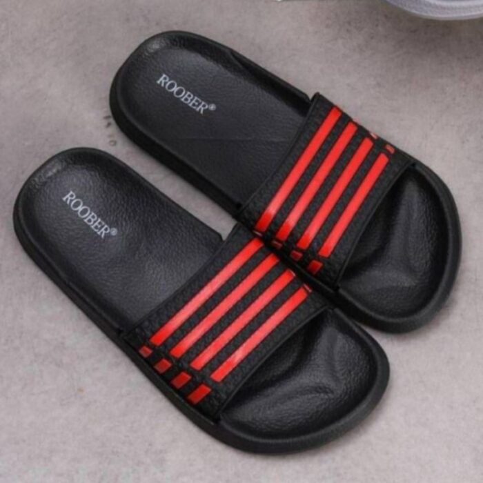 103383123_68335e9d48833 شبشب رجالي لون أسود مخطط أحمر - الصورة 1