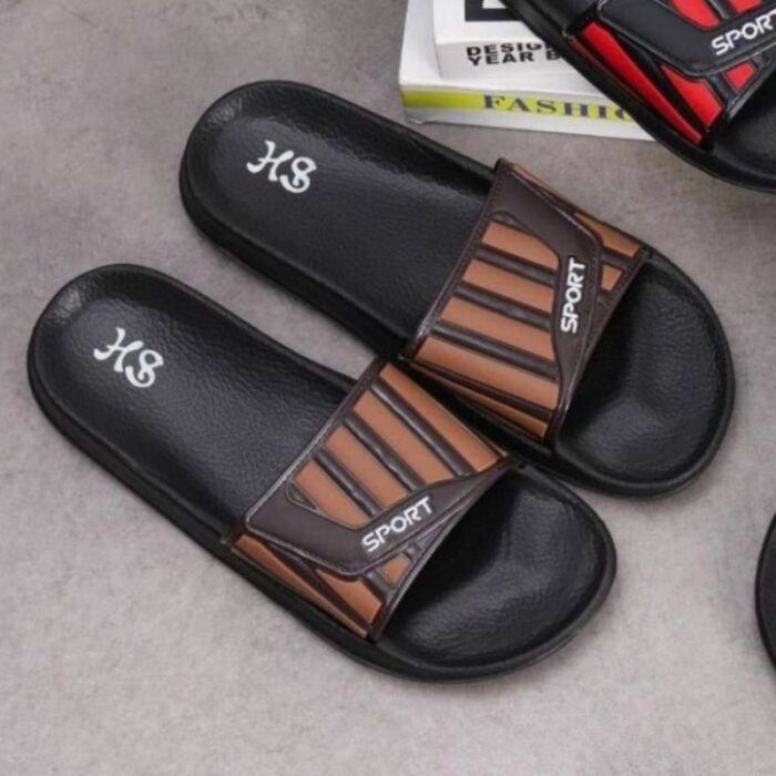 103383134_68335ead2e190 شبشب رجالي مخطط عسلي لون بني - الصورة 1